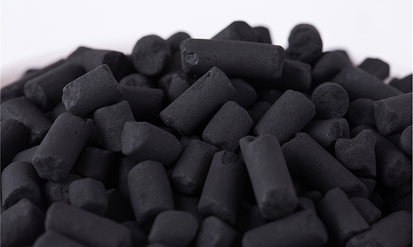 Impregnated activated carbon pellet