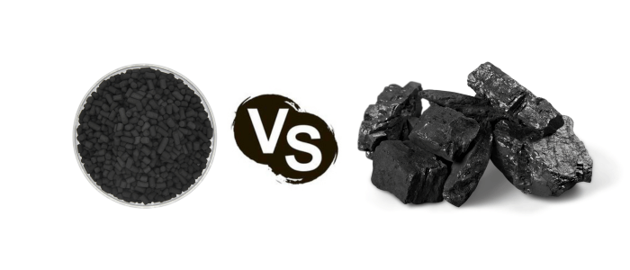 pellet carbon vs activated charcoal