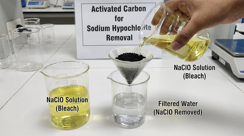 Activated Carbon for Sodium Hypochlorite (NaClO) Removal
