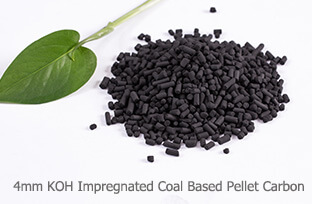 Bulk 4mm Pellet Activated Carbon Impregnated with Ki, KOH, Naoh Is